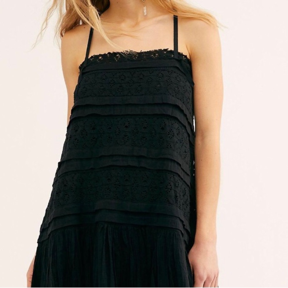 NWT Free People black Shailee dress XL - Picture 3 of 13